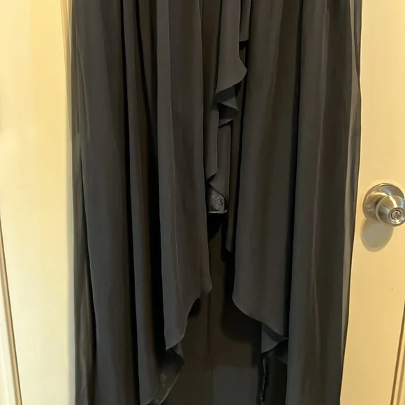 Eliza J strapless pleated front high low chiffon gown - Picture 6 of 7